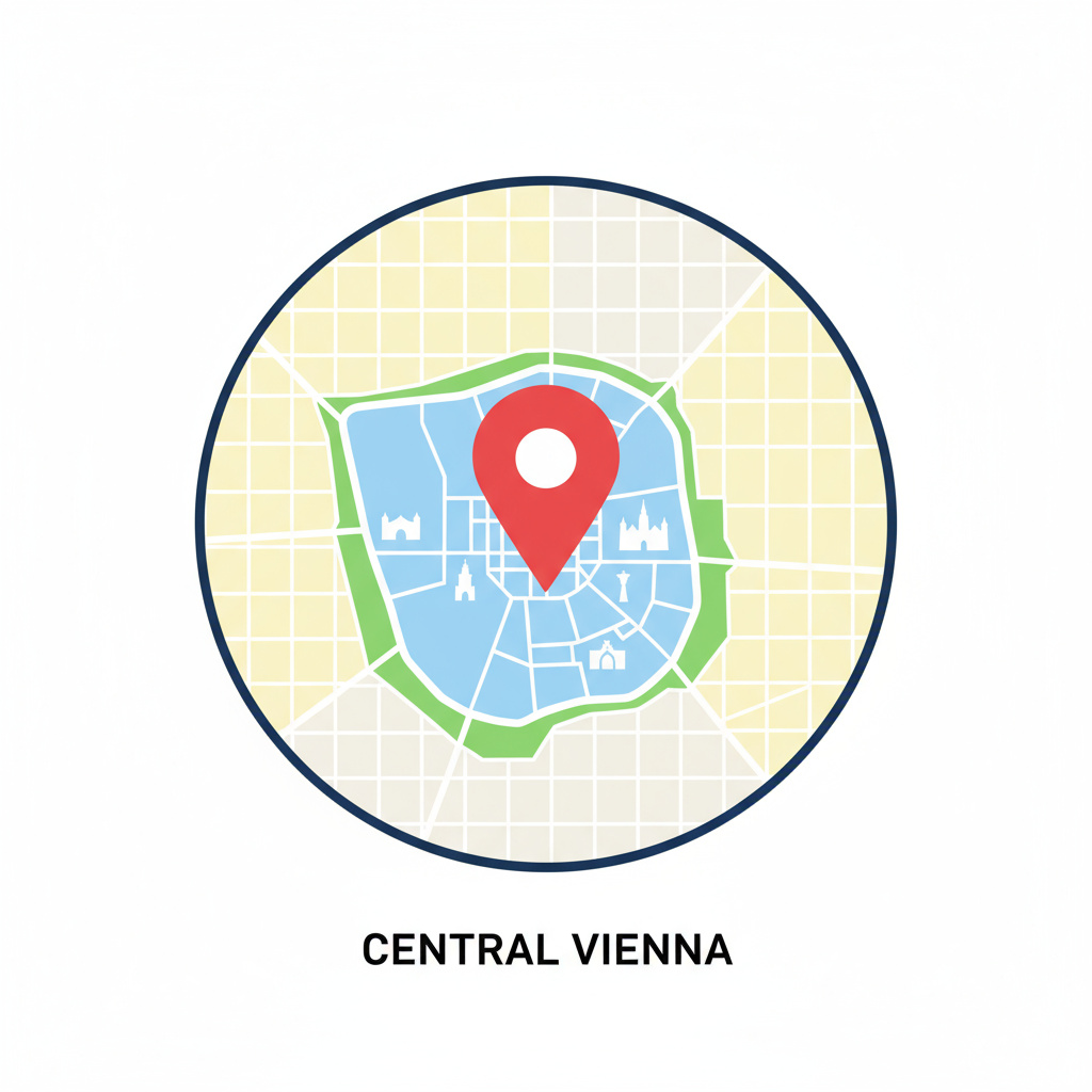 Kartenausschnitt Wien mit Marker